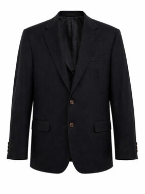 Ferrini Wool Cashmere Blazer Men’s 44L Black Sport Coat Luxury